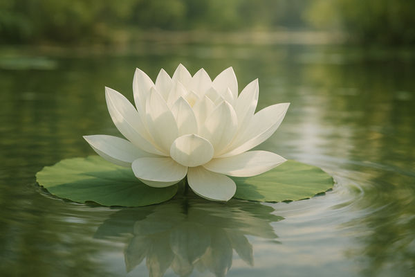 white lotus florwer